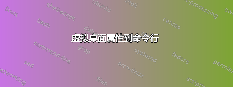 虚拟桌面属性到命令行