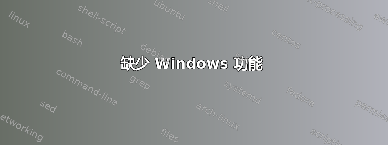 缺少 Windows 功能