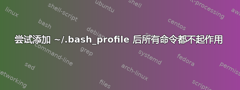 尝试添加 ~/.bash_profile 后所有命令都不起作用