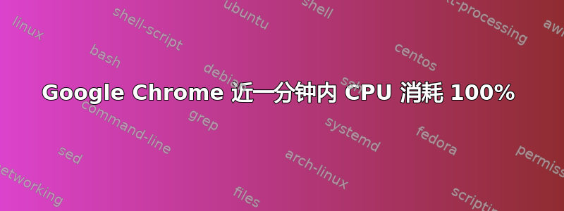 Google Chrome 近一分钟内 CPU 消耗 100%