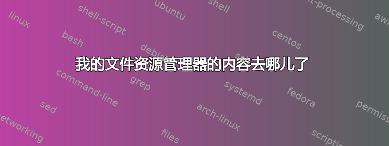 我的文件资源管理器的内容去哪儿了