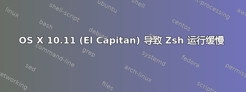 OS X 10.11 (El Capitan) 导致 Zsh 运行缓慢