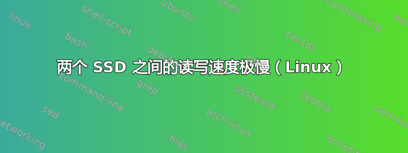 两个 SSD 之间的读写速度极慢（Linux）