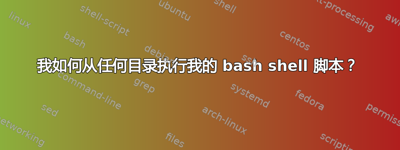 我如何从任何目录执行我的 bash shell 脚本？