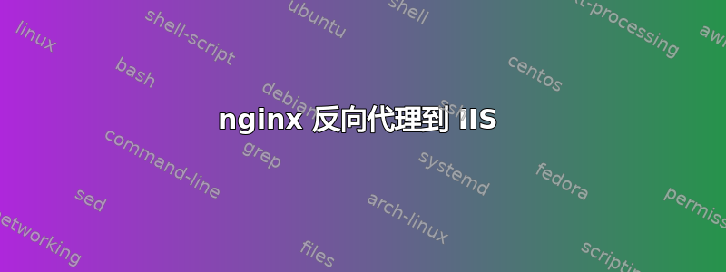 nginx 反向代理到 IIS