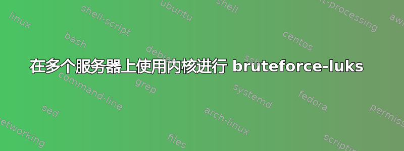 在多个服务器上使用内核进行 bruteforce-luks 