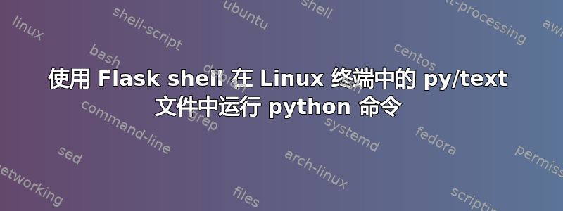 使用 Flask shell 在 Linux 终端中的 py/text 文件中运行 python 命令