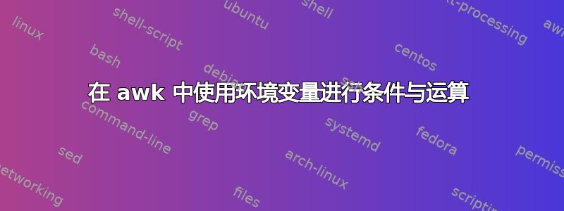 在 awk 中使用环境变量进行条件与运算