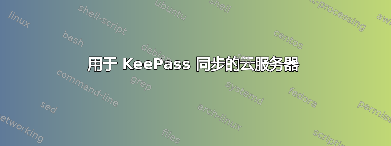 用于 KeePass 同步的云服务器