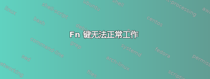 Fn 键无法正常工作