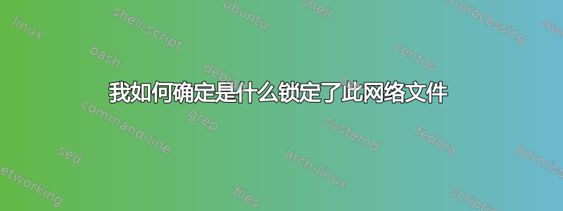 我如何确定是什么锁定了此网络文件