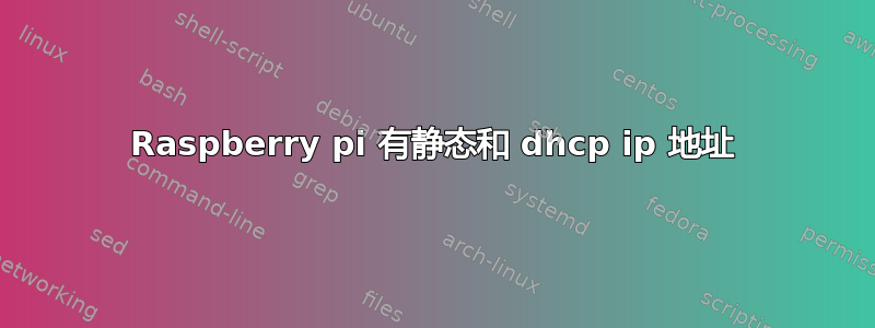 Raspberry pi 有静态和 dhcp ip 地址