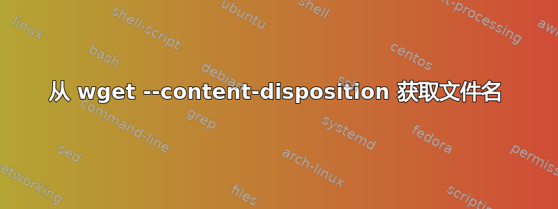 从 wget --content-disposition 获取文件名