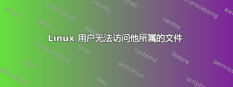 Linux 用户无法访问他所属的文件