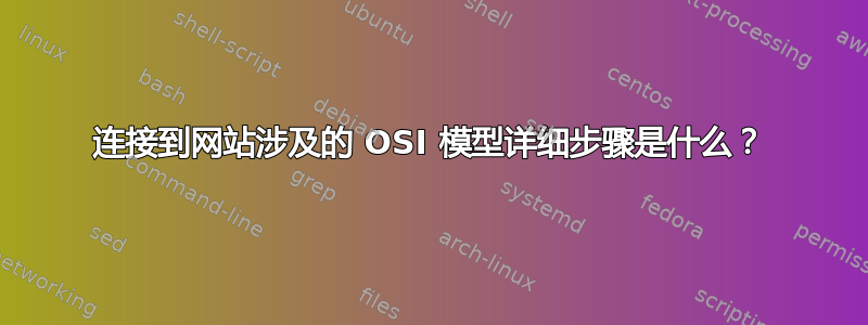 连接到网站涉及的 OSI 模型详细步骤是什么？