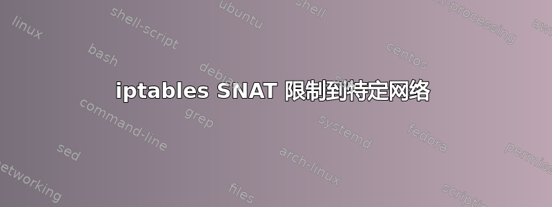 iptables SNAT 限制到特定网络