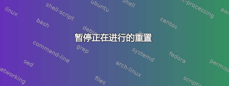 暂停正在进行的重置