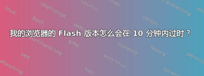 我的浏览器的 Flash 版本怎么会在 10 分钟内过时？