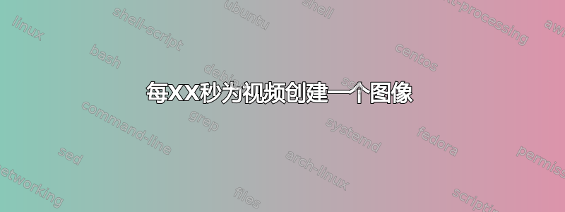 每XX秒为视频创建一个图像