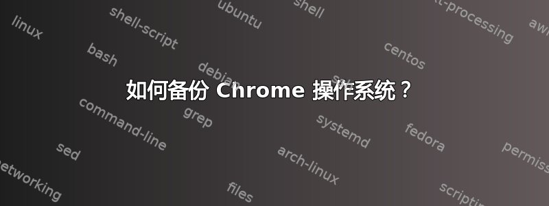 如何备份 Chrome 操作系统？