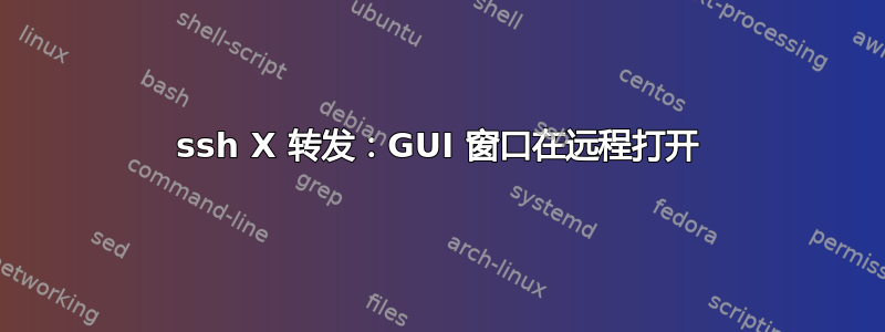 ssh X 转发：GUI 窗口在远程打开