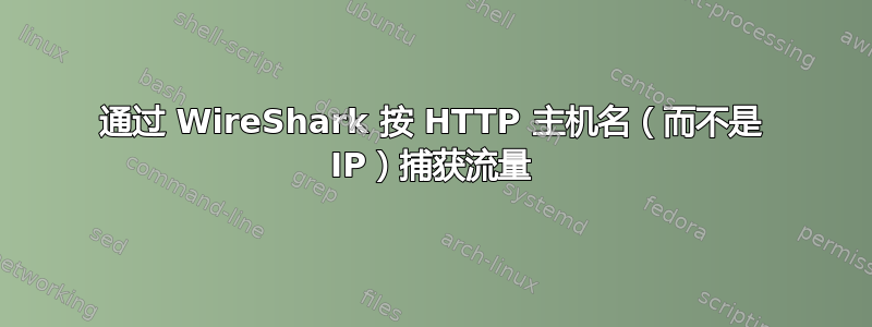 通过 WireShark 按 HTTP 主机名（而不是 IP）捕获流量