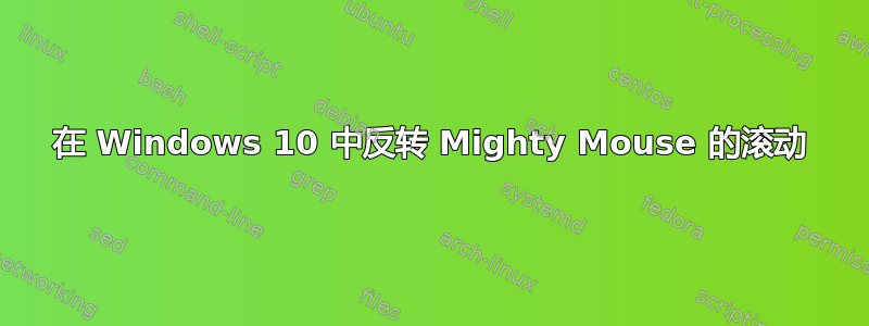 在 Windows 10 中反转 Mighty Mouse 的滚动