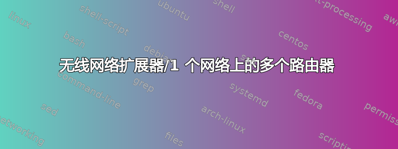 无线网络扩展器/1 个网络上的多个路由器