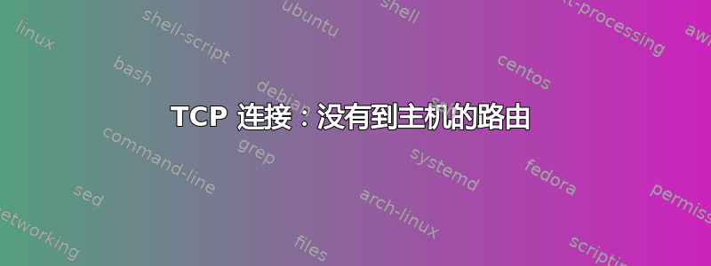 TCP 连接：没有到主机的路由