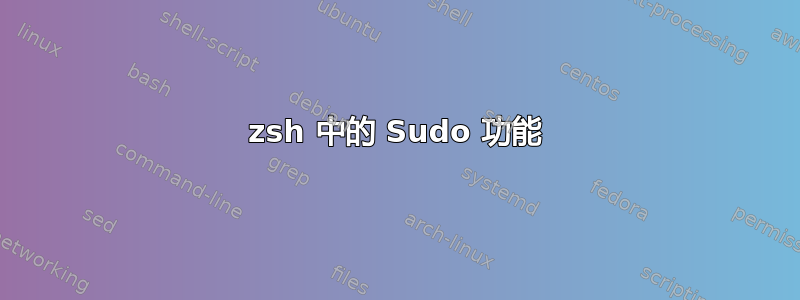 zsh 中的 Sudo 功能