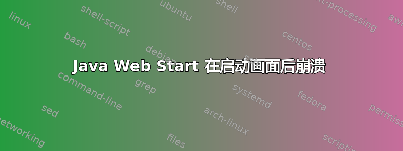 Java Web Start 在启动画面后崩溃