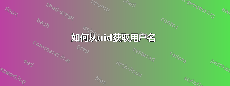 如何从uid获取用户名