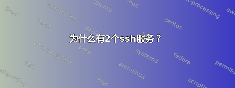 为什么有2个ssh服务？