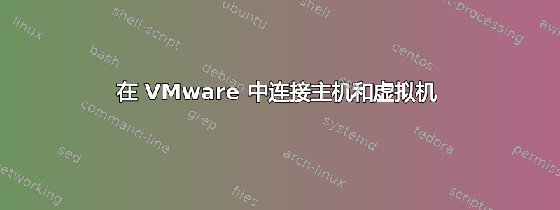 在 VMware 中连接主机和虚拟机