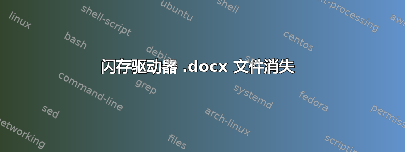 闪存驱动器 .docx 文件消失 