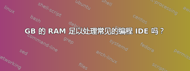 2 GB 的 RAM 足以处理常见的编程 IDE 吗？