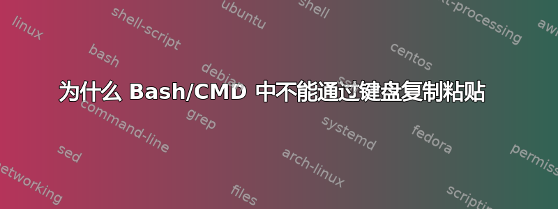 为什么 Bash/CMD 中不能通过键盘复制粘贴 