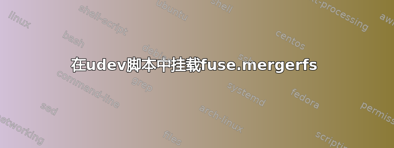 在udev脚本中挂载fuse.mergerfs