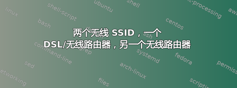 两个无线 SSID，一个 DSL/无线路由器，另一个无线路由器