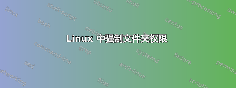 Linux 中强制文件夹权限