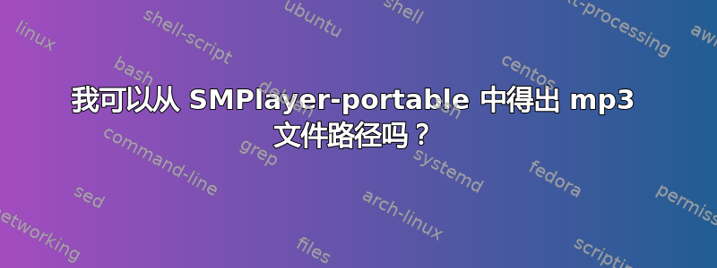 我可以从 SMPlayer-portable 中得出 mp3 文件路径吗？