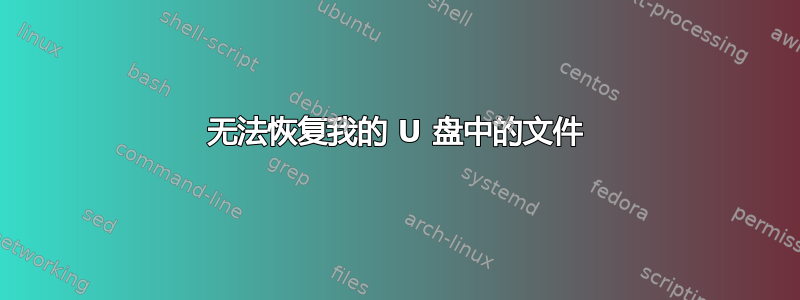 无法恢复我的 U 盘中的文件