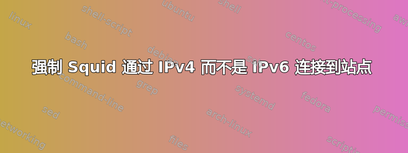 强制 Squid 通过 IPv4 而不是 IPv6 连接到站点