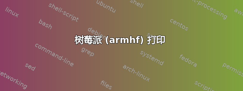 树莓派 (armhf) 打印