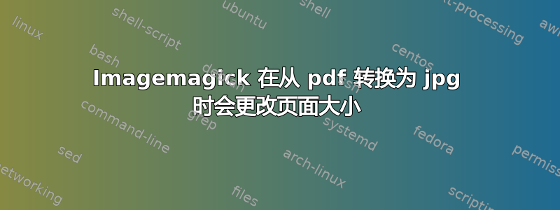 Imagemagick 在从 pdf 转换为 jpg 时会更改页面大小