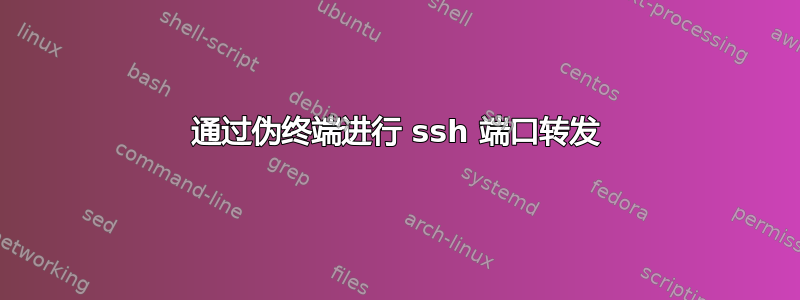 通过伪终端进行 ssh 端口转发