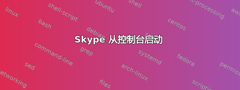 Skype 从控制台启动