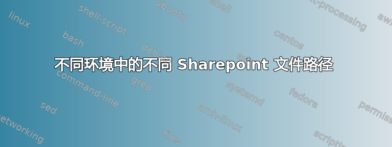 不同环境中的不同 Sharepoint 文件路径