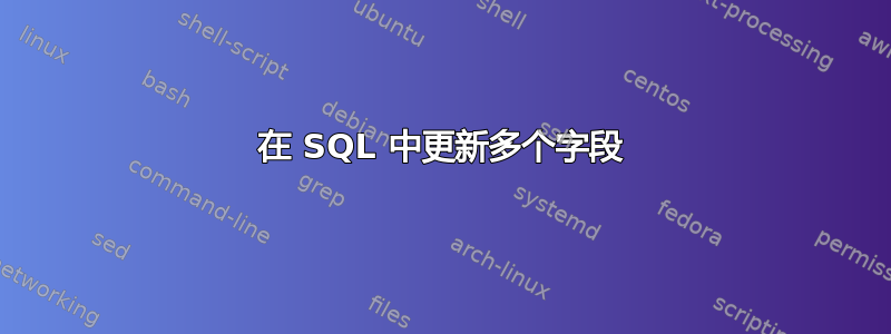 在 SQL 中更新多个字段