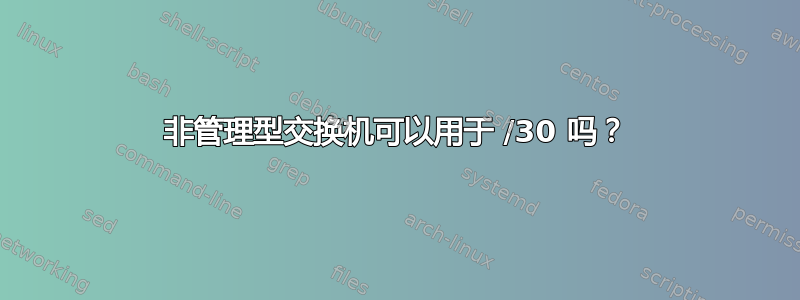 非管理型交换机可以用于 /30 吗？